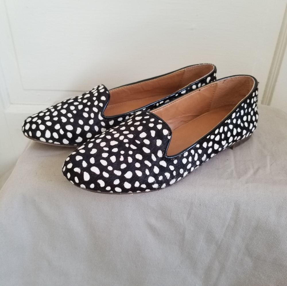 J. Crew Animal Print Calf Hair Loafer Size 7 EUC